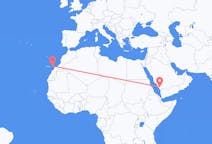 Flyrejser fra Abha, Saudi-Arabien til Ajuy, Spanien