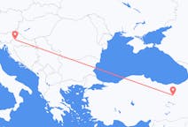 Vluchten van Erzincan naar Zagreb
