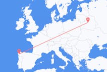 Flyreiser fra Minsk, Hviterussland til Santiago de Compostela, Spania