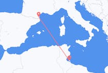 Fly fra Djerba til Perpignan