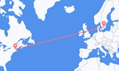 Flyg från Manchester, USA till Växjö, Sverige