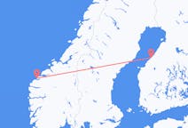 Loty z Kokkola, Finlandia do Ålesund, Norwegia