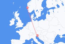 出发地 克罗地亚出发地 普拉目的地 挪威海宁格松的航班