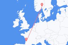 Vluchten van Bordeaux, Frankrijk naar Oslo, Noorwegen