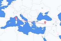 Flyreiser fra Kayseri, Tyrkia til Ajaccio, Frankrike
