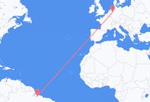 Flyg från Belém (kommun i Brasilien, Pará, lat -1,34, long -48,42), Brasilien till Münster, Tyskland