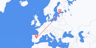 Flights from Estonia to Spain