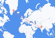 出发地 印度出发地 印多尔目的地 格陵兰库鲁苏克的航班