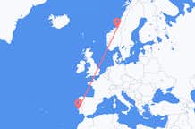 Flyg från Trondheim till Lissabon