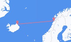 Loty z Thorshofn, Islandia z Bodø, Norwegia