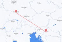 Vluchten van Stuttgart, Duitsland naar Zagreb, Kroatië