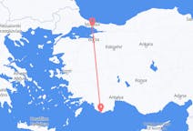 Flyreiser fra Kastellorizo, til Istanbul