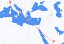 Flights from Sharurah, Saudi Arabia to Milan, Italy