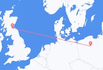 Flyg från Bydgoszcz, Polen till Edinburgh, Skottland
