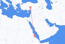 Flyreiser fra Asmara, Eritrea til Adana, Tyrkia