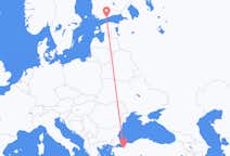 Fly fra Bursa til Helsinki