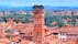 photo of Lucca, Italy - medieval town of Tuscany. Aerial view with Guinigi Tower.