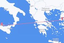 Flyrejser fra Mytilini, Grækenland til Palermo, Italien