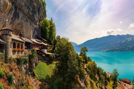 Beatus Caves, Panorama Bridge, Nature Park Blue Lake och Lake Thun Cruise