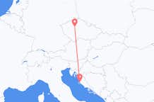 Loty z Zadar, Chorwacja do Pragi, Czechy
