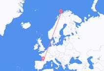 Flug frá Tromsø, Noregi til Lourdes, Frakklandi