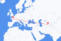 Flyreiser fra Bukhara, Usbekistan til Tours, Frankrike