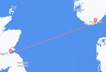 Flights from Kristiansand, Norway to Edinburgh, Scotland