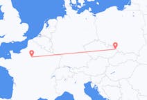 Flyg från Paris, Frankrike till Ostrava, Tjeckien