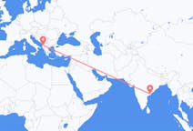 Vluchten van Rajahmundry, India naar Tirana, Albanië