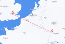Flyreiser fra Karlsruhe, Tyskland til London, England