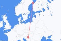 出发地 芬兰瓦萨飞往波斯尼亚和黑塞哥维那巴尼亚卢卡的航班
