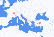Voli from Grenoble, Francia to Konya, Turchia
