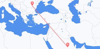 Flyreiser fra Saudi-Arabia til Romania