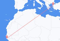 Flyreiser fra Ziguinchor, Senegal til Edremit, Tyrkia
