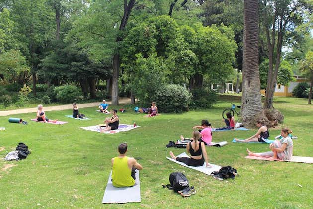Yoga at María Luisa Park in Seville