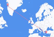 出发地 格陵兰出发地 阿西亚特目的地 希腊科斯岛的航班