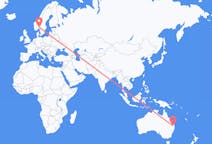 Flyrejser fra Toowoomba, Australien til Oslo, Australien