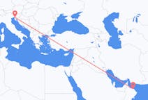 เที่ยวบิน จาก Muscat, โอมาน ไปยัง ตรีเยสเต, อิตาลี