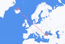 出发地 土耳其安卡拉目的地 冰岛阿克雷里的航班