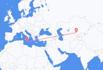 Flyg från Türkistan, Kazakstan till Malta (kommun), Malta