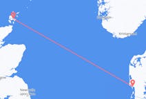 出发地 丹麦出发地 埃斯比约前往苏格兰的柯克沃尔的航班