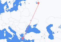 Fly fra Jaroslavl til Santorini