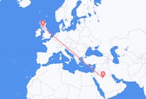 Flyrejser fra Ha il, Saudi-Arabien til Glasgow, Skotland