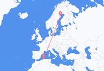 Vluchten van Algiers, Algerije naar Skellefteå, Zweden