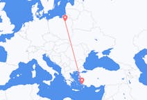 Flights from Kos, Greece to Szymany, Szczytno County, Poland