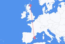 Flyreiser fra Ibiza, Spania til Aberdeen, Skottland