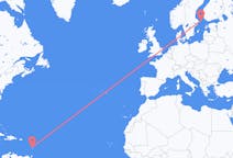 Flyreiser fra Fort-de-France, Frankrike til Mariehamn, Åland