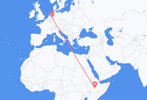 Flyreiser fra Goba, Etiopia til Dortmund, Tyskland
