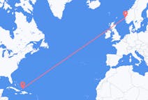 Flights from Providenciales, Turks & Caicos Islands to Bergen, Norway