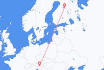 Flyg från Klagenfurt, Österrike till Kajana, Finland